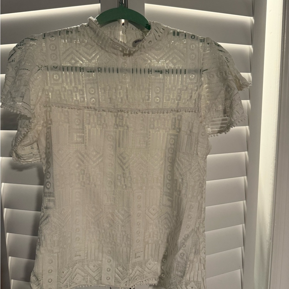 Elegant White Lace Top